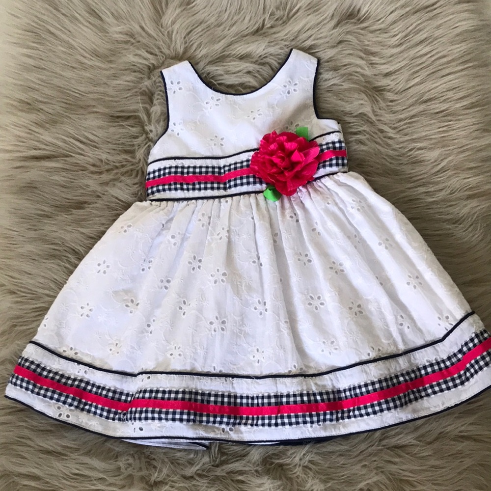 SWEETHEART ROSE Girls White Eyelet Formal Summer Dress | 3